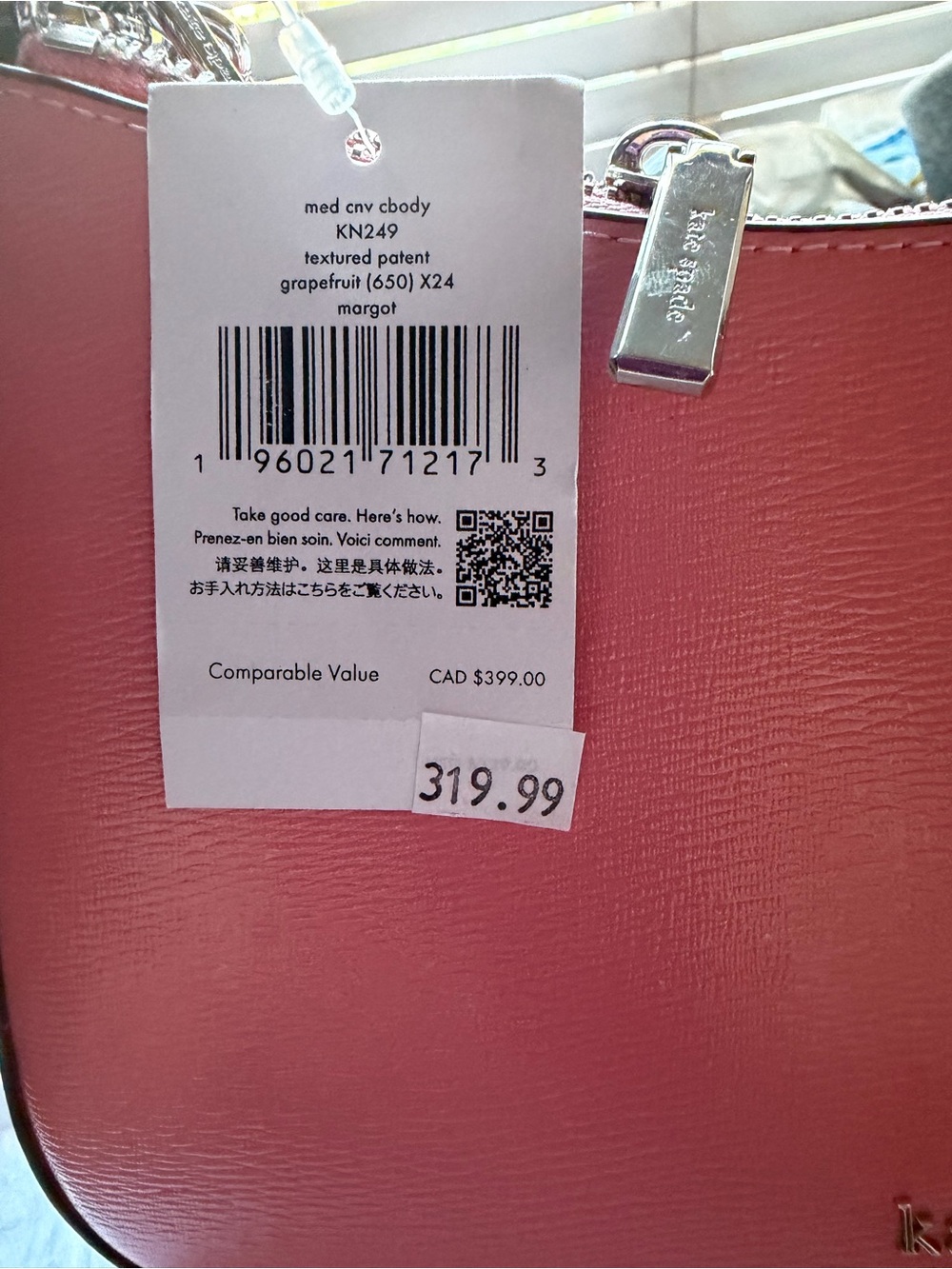kate spade Margot Textured Leather Med Convertible Crossbody in Grapefruit Pink - Picture 3 of 16